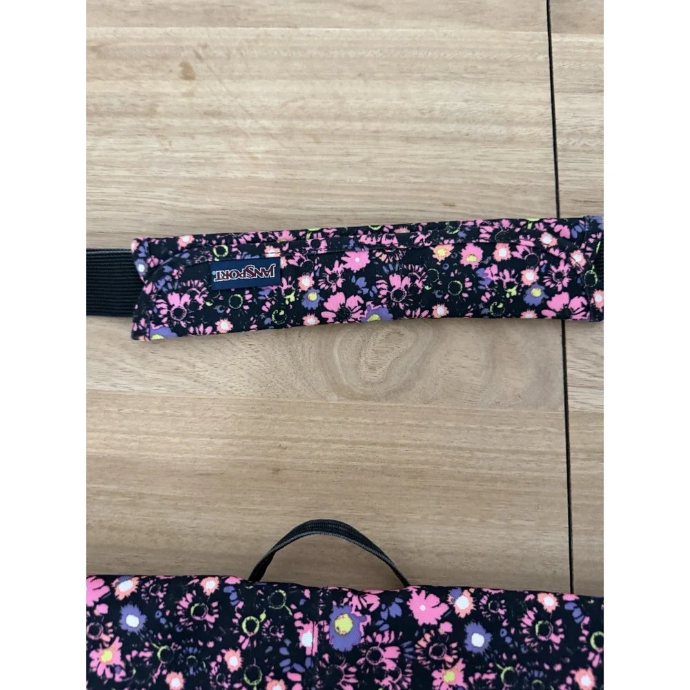 JanSport Messenger Laptop Bag Floral Pink Black Shoulder School Book Travel 15